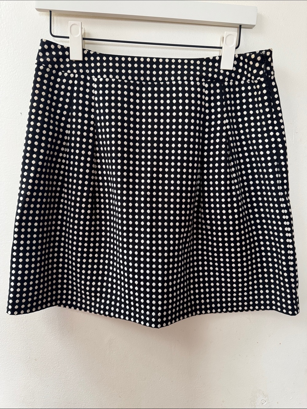 The Limited Black with White Polka Dots Mini Skirt